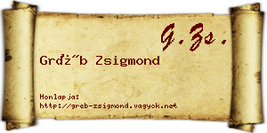Gréb Zsigmond névjegykártya